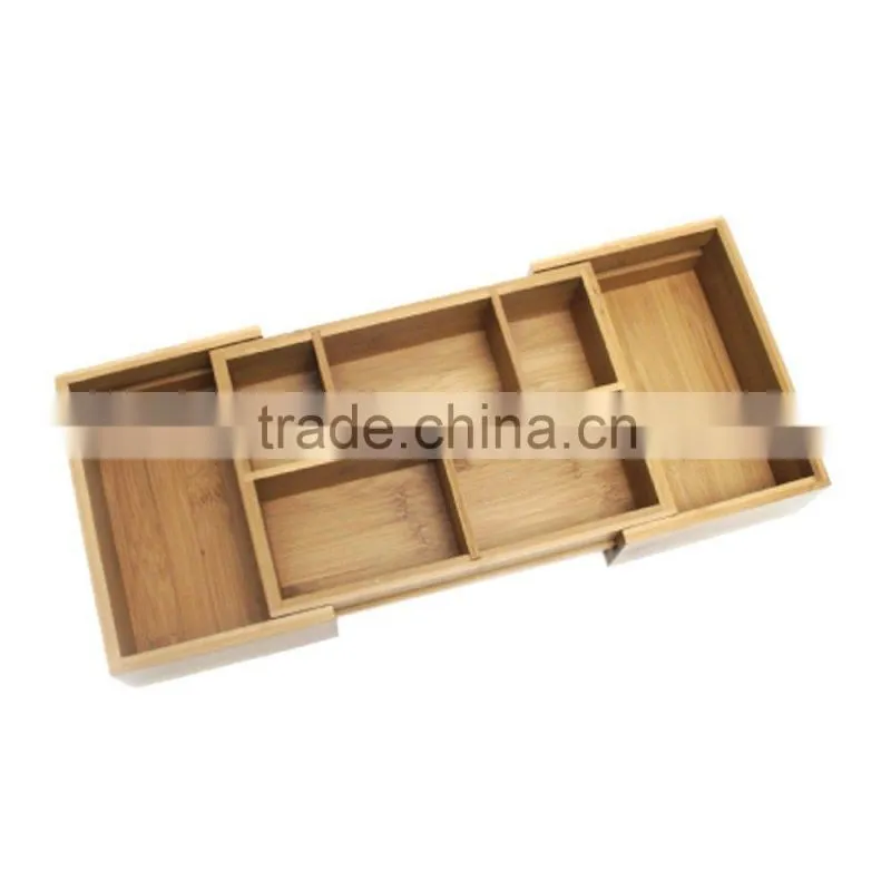 Practical Kitchen Drawer Storage Box Bamboo Cutlery Box