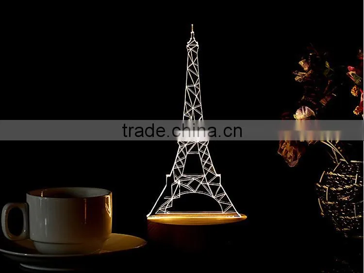 2015 New Product Custom 3D Table Night Light, Led Night Lamp