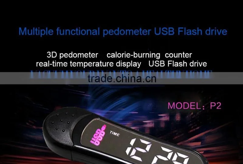 LED USB Flash Drive with pedometer function