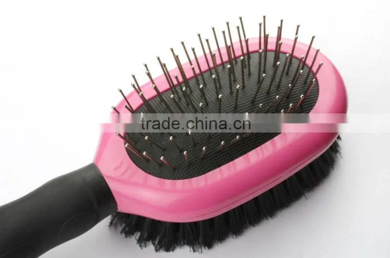 plastic pet brush with double use for dog petlover