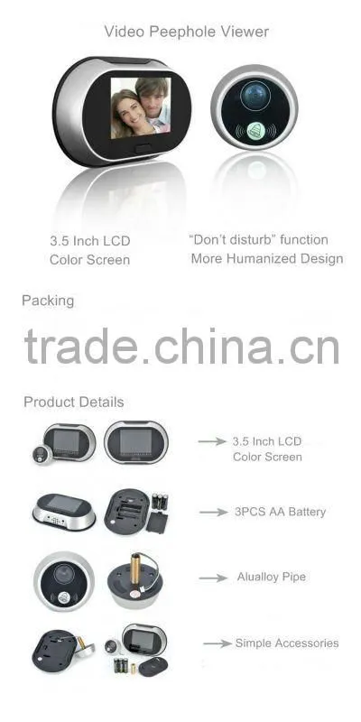 Digital Peephole Viewer with 3.5'' Color TFT Display