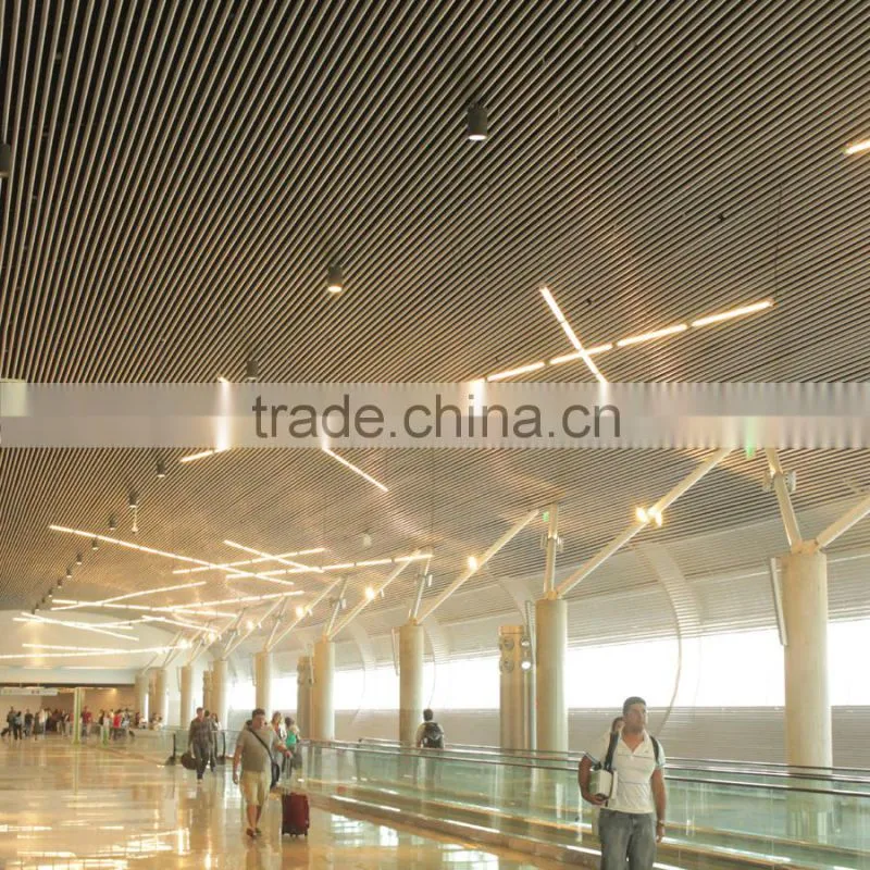 Used In Brasilia International Airport Commercial Suspended Ceiling Aluminum Round Pipe Ceiling