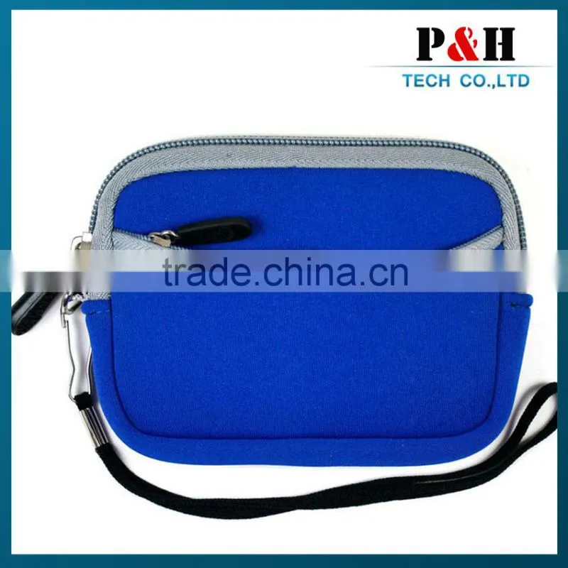 shockproof zipper neoprene GPS bag with hand strap
