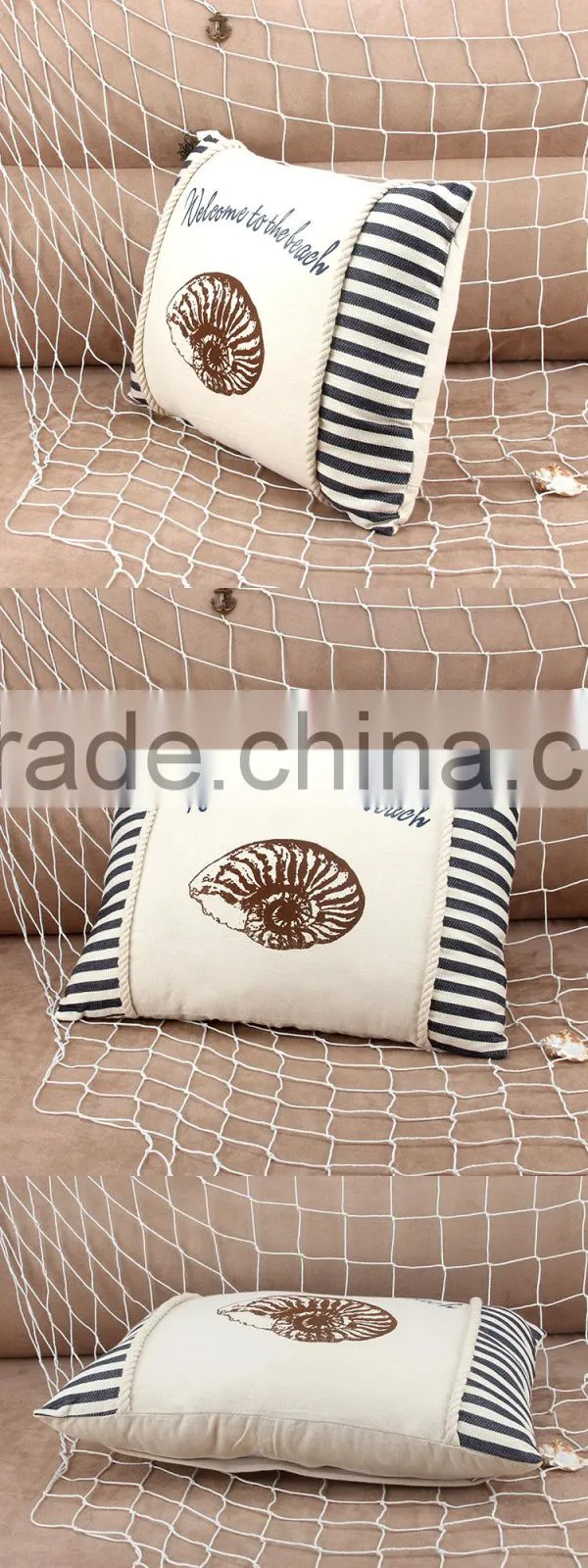 Fashion Square Pillow Block Marine Life Cushion Cover
