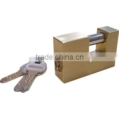 Industrial mechinery fancy rectangular brass padlock