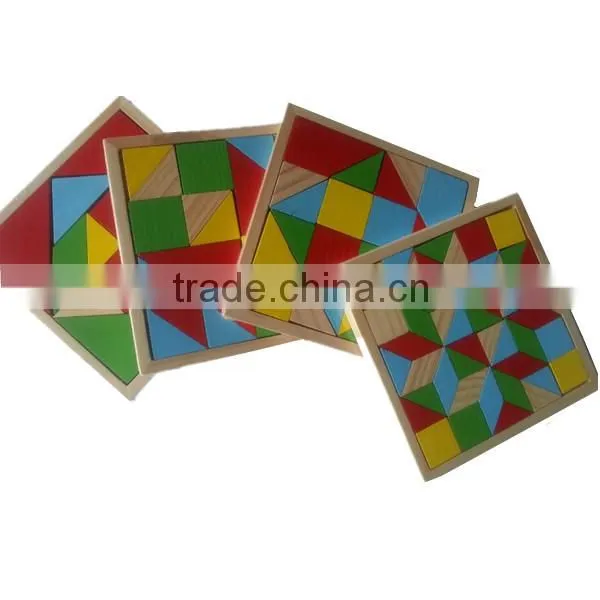 wholesaler colorful interesting wooden tangram puzzle,wooden jigsaw puzzle