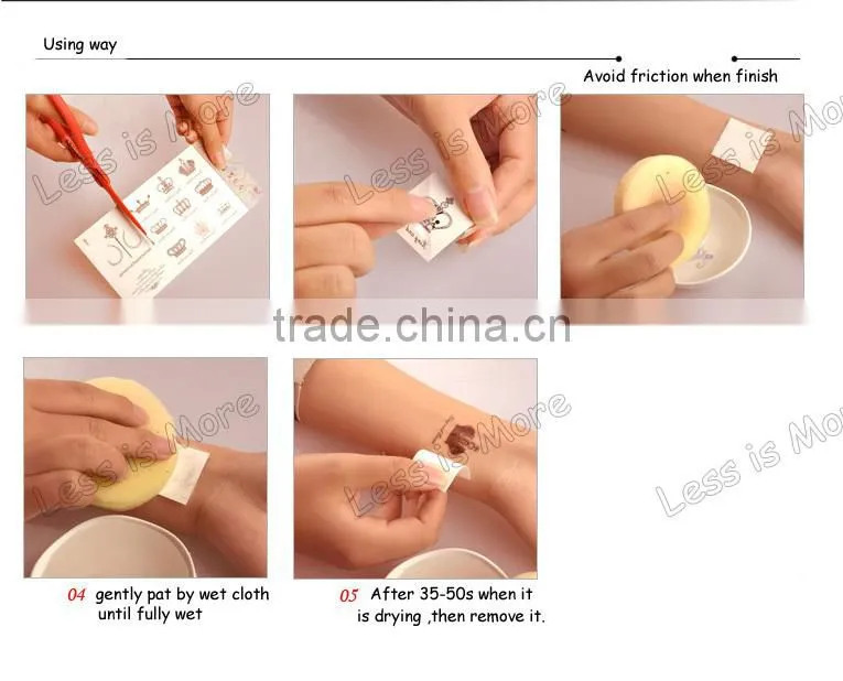 Jewelry Gold and Silver Body Metallic Temporary Tattoo Stickers