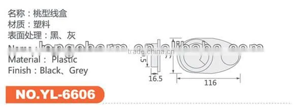plastic desk cable black grommet cover