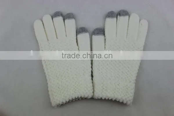 Men christmas gift snowman knit touch glove