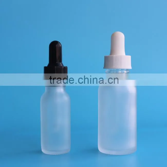 1oz frosted glass bottle with dropper