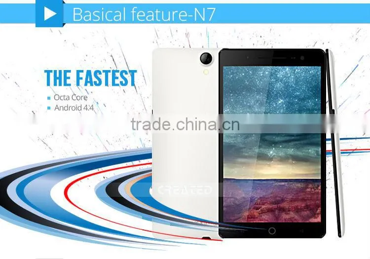 Octa core 1.7GHz Android 4.4 and 7 inch IPS 1920*1200 android tablet wifi av in