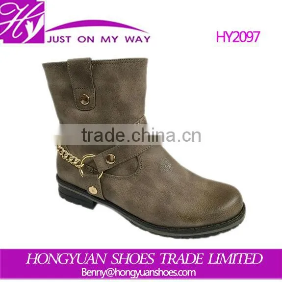 HY2077 free sample purple boot with buckle