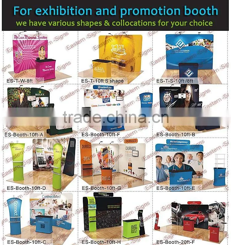 Easy to Install Recyclable Dye Sublimation Tension Fabric Display