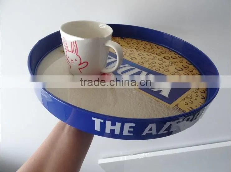 Round plastic serving trays