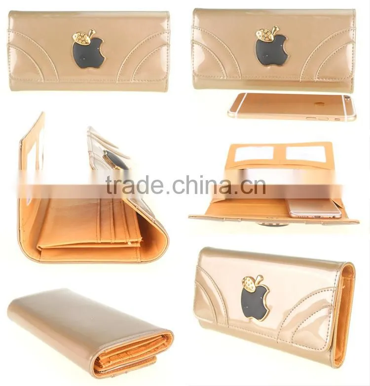 Woman wallet for ladies 2015 bifold PU leather wallet wallets for teens