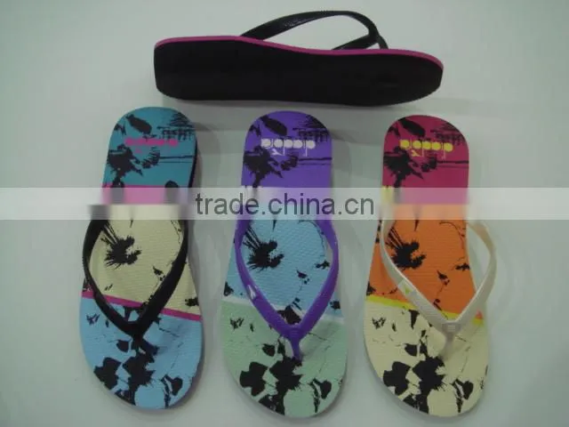 663 LOULUEN New Model Multicolored Women EVA Wedge Heel Flip Flops
