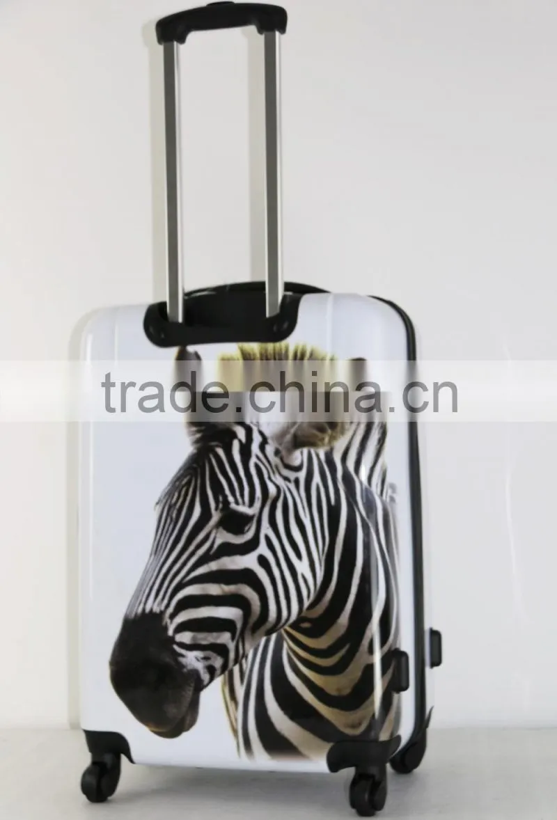 lifelike Animal series printed designing ABS+PC trolley quality hard case luggage