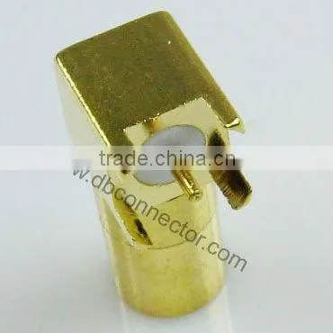 right angle thru hole plug SMB PCB Connector