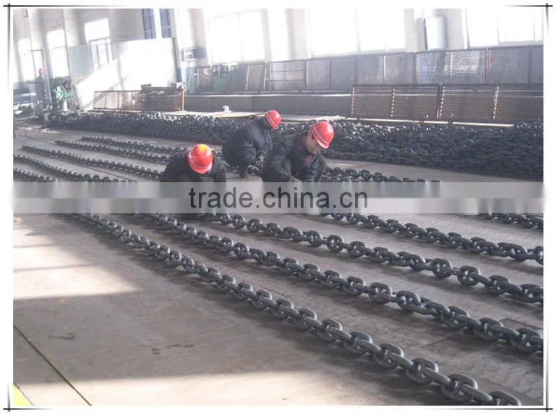 HDG or black U3 dia 12.5-75mm marine stud link anchor chain