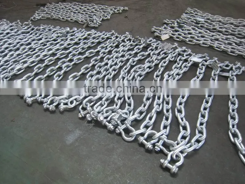 hot dip galvanized shackle chain with CCS certificate