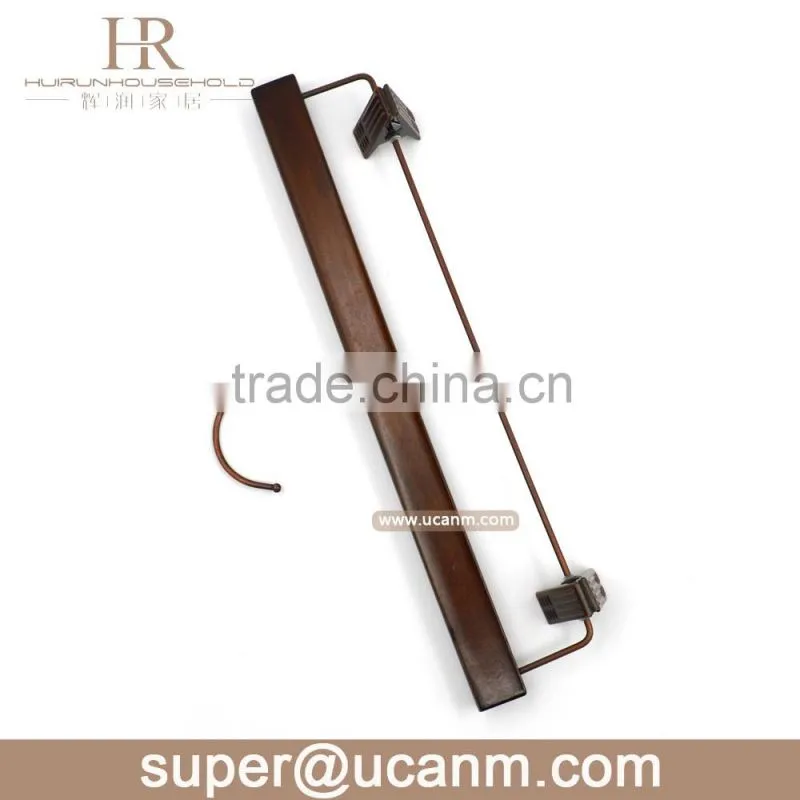 HRW-G35GB luxury wood clips hanger