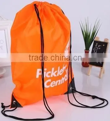 Cheap promotional recycled colorful polyester outdoor sports drawstring bags