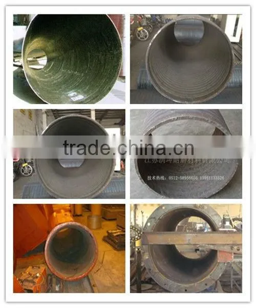 Abrasion resistant steel pipe for ash or stone