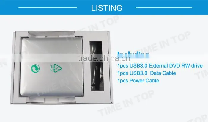 External USB 3.0 Aluminum 8X DVD-RW Writer Drive
