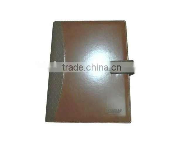 High quality mangetic business leather portfolio/folder with calculator