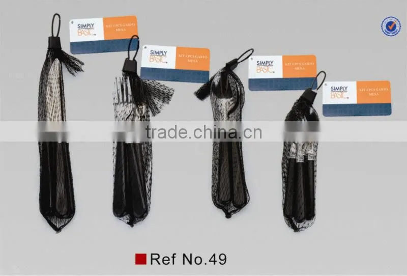4pcs plastic cutlery set in a mesh bag
