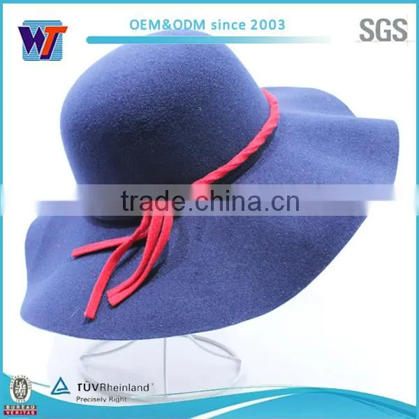2015 wholesalw wool hats for women wide brim hat