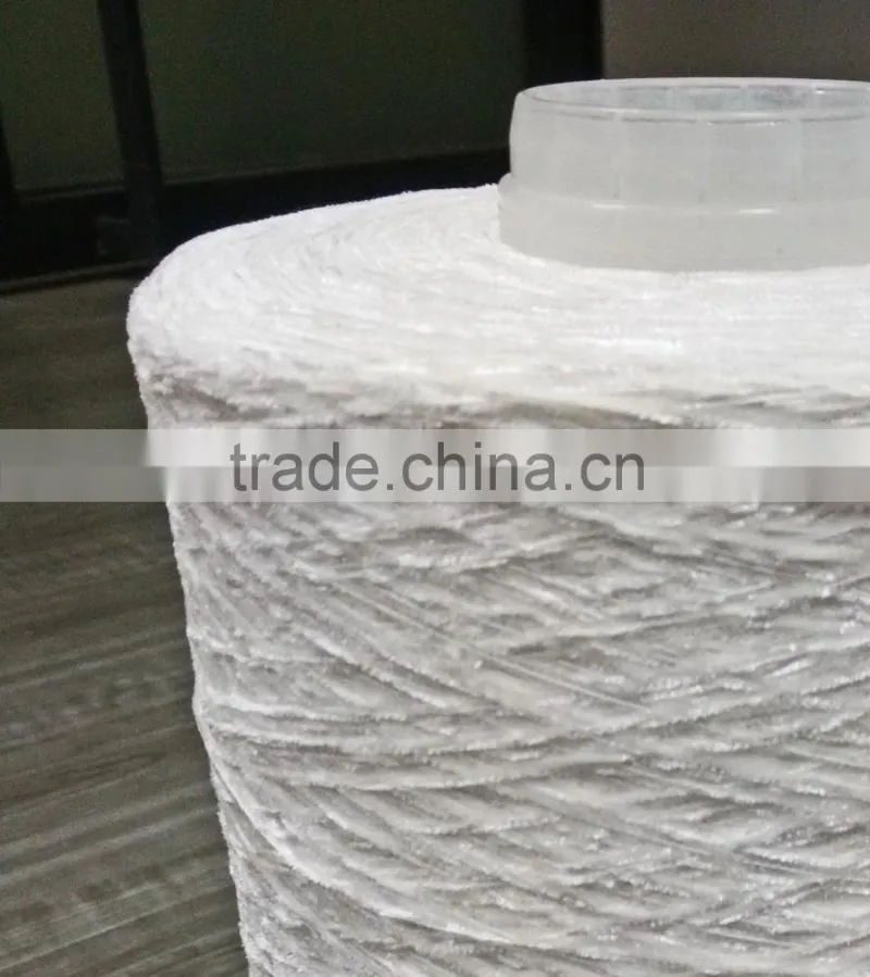 Acrylic Bright White Chenille Yarn