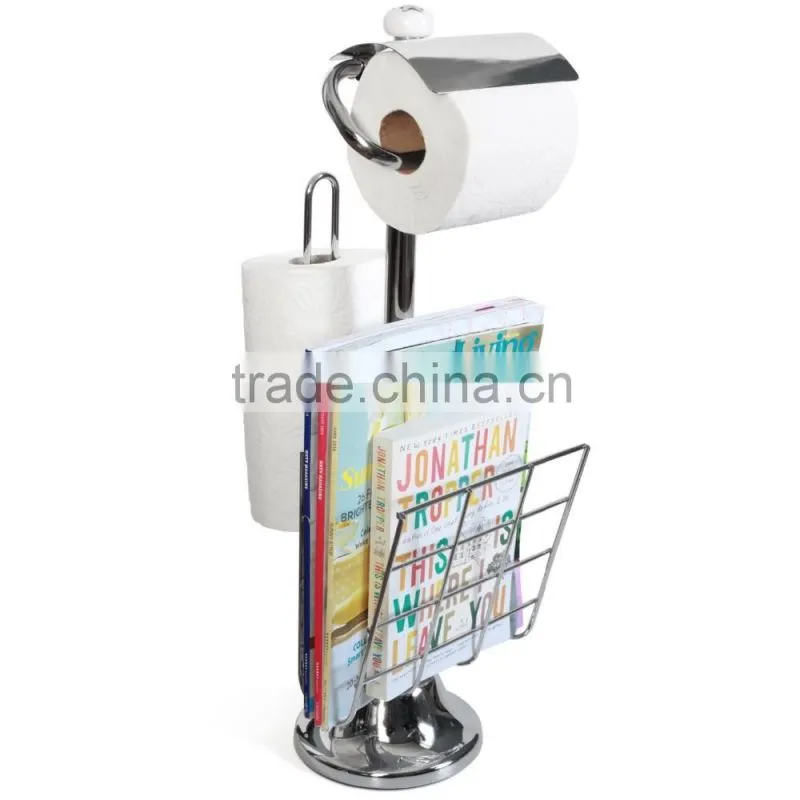 Toilet Paper Stand with Magazine Rack