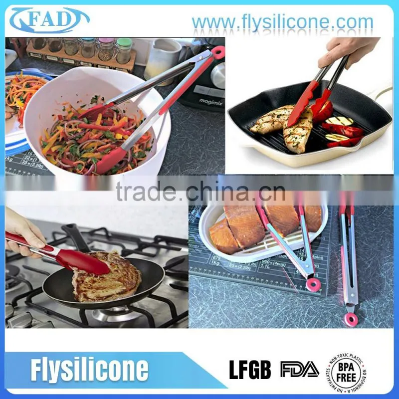 Non-stick Home & Garden Kitchen Tools Silicone Spatula BBQ Tong