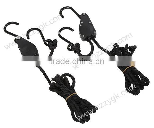 hydroponic grow light 1/4" ratchet hanger/ rope ratchet reflector hanger/ adjustable light rope ratchet