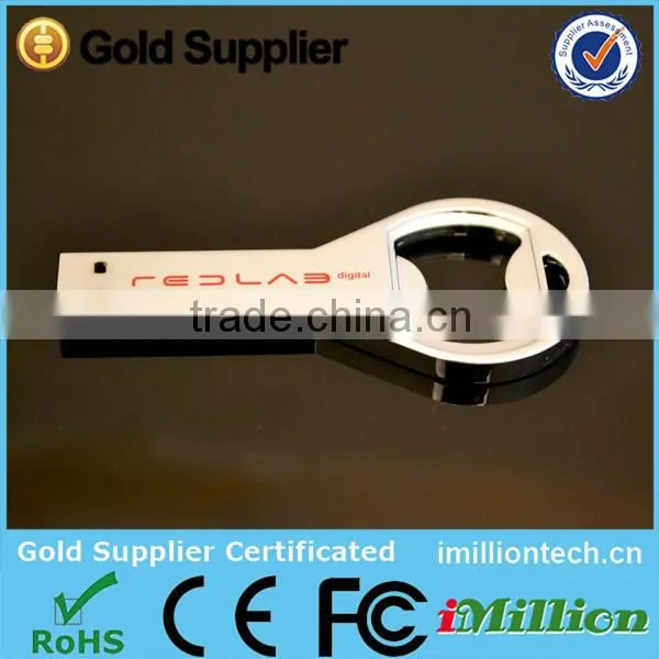Hot Sale Metal bottle opener usb flash drive with laser engraved logo
