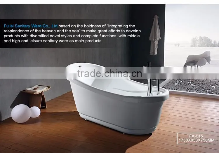 Acrylic color composite freestanding bathtub 5 people spa tub