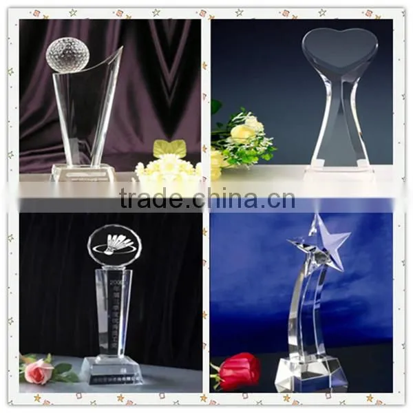 Unique design iceberg shape crystal clock,glass clock with black base