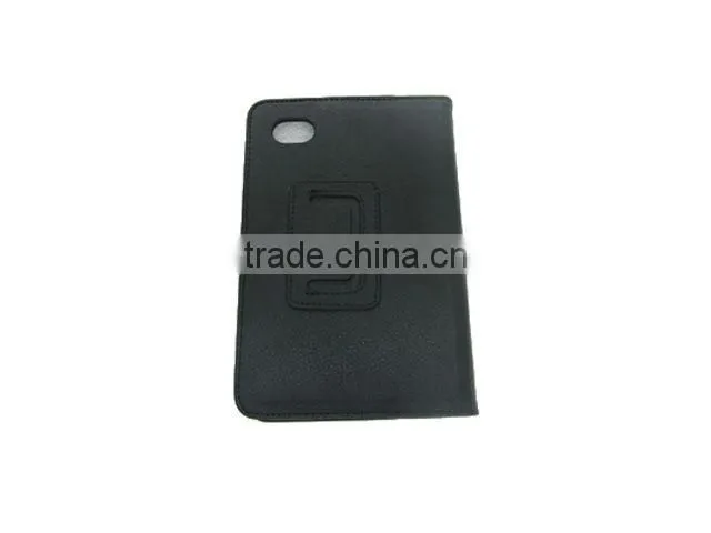 leather case with stand for Samsung Galaxy Tab P1000 black color