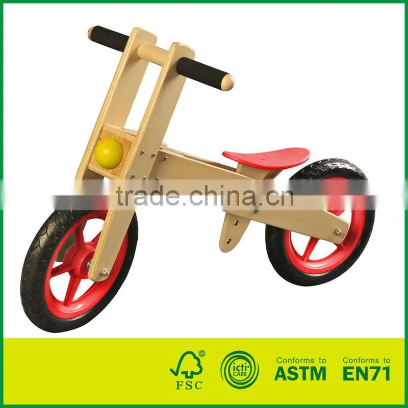 high five green forest wooden children balance bike