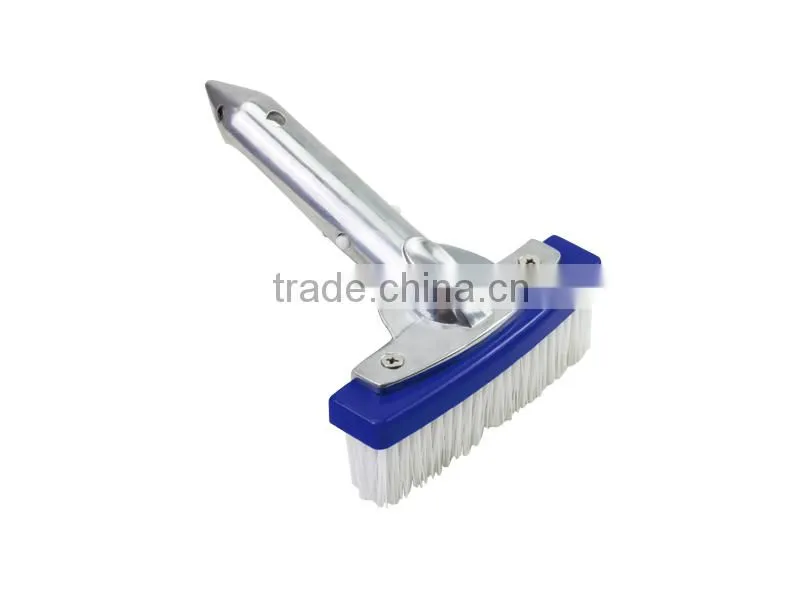 Spa bathtub pool scrub brush with EZ clip Aluminum handle