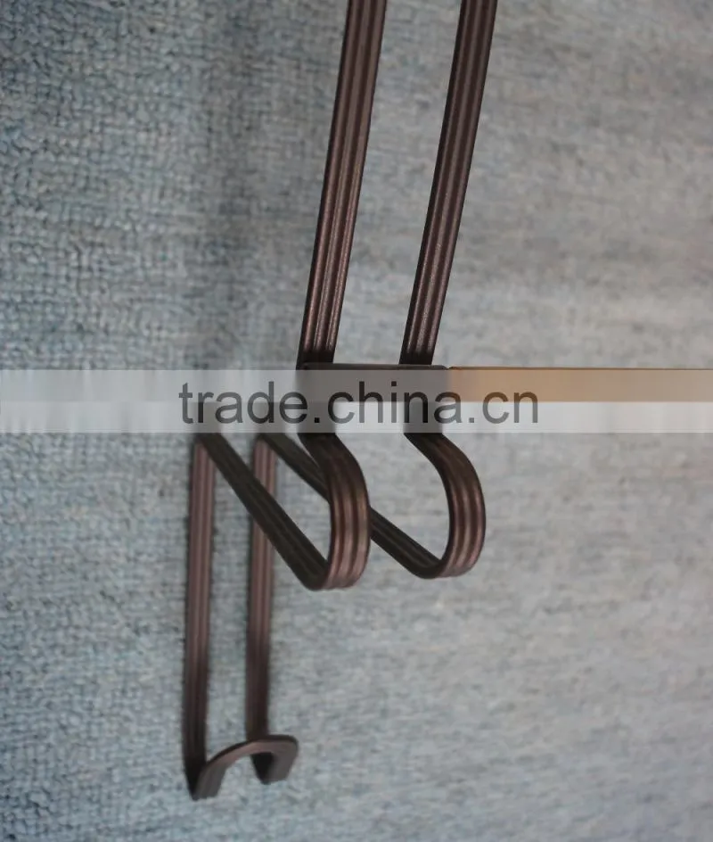 Teak over the door towel rack ORB powder coating finish