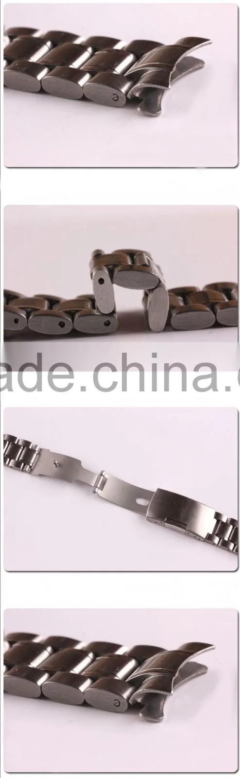Custom high quality 316L stainless steel gold/silver watch strap,banding for watch strap