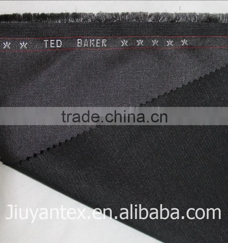 2016 suiting fabric China supplier men's TR twill p/d high quality suit uniform fabrics with English selvedge