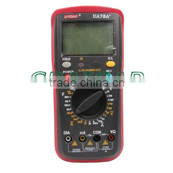 High quality LCD Digital Display AC DC Ohm Capacitance Meter Multimeter UA78A+