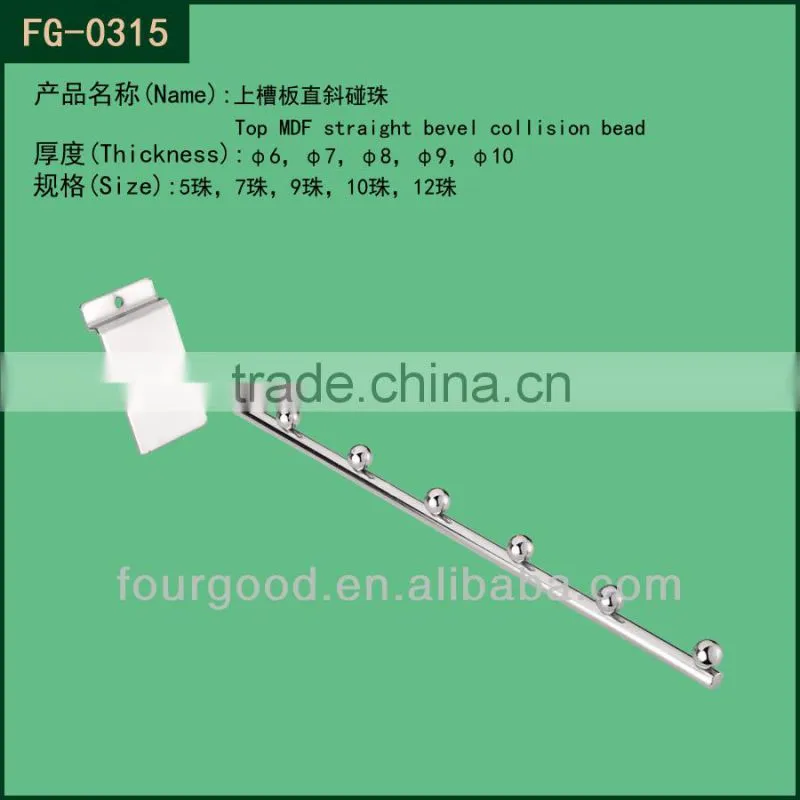 fit on channle chrome tube Foshan factory store wall display hook