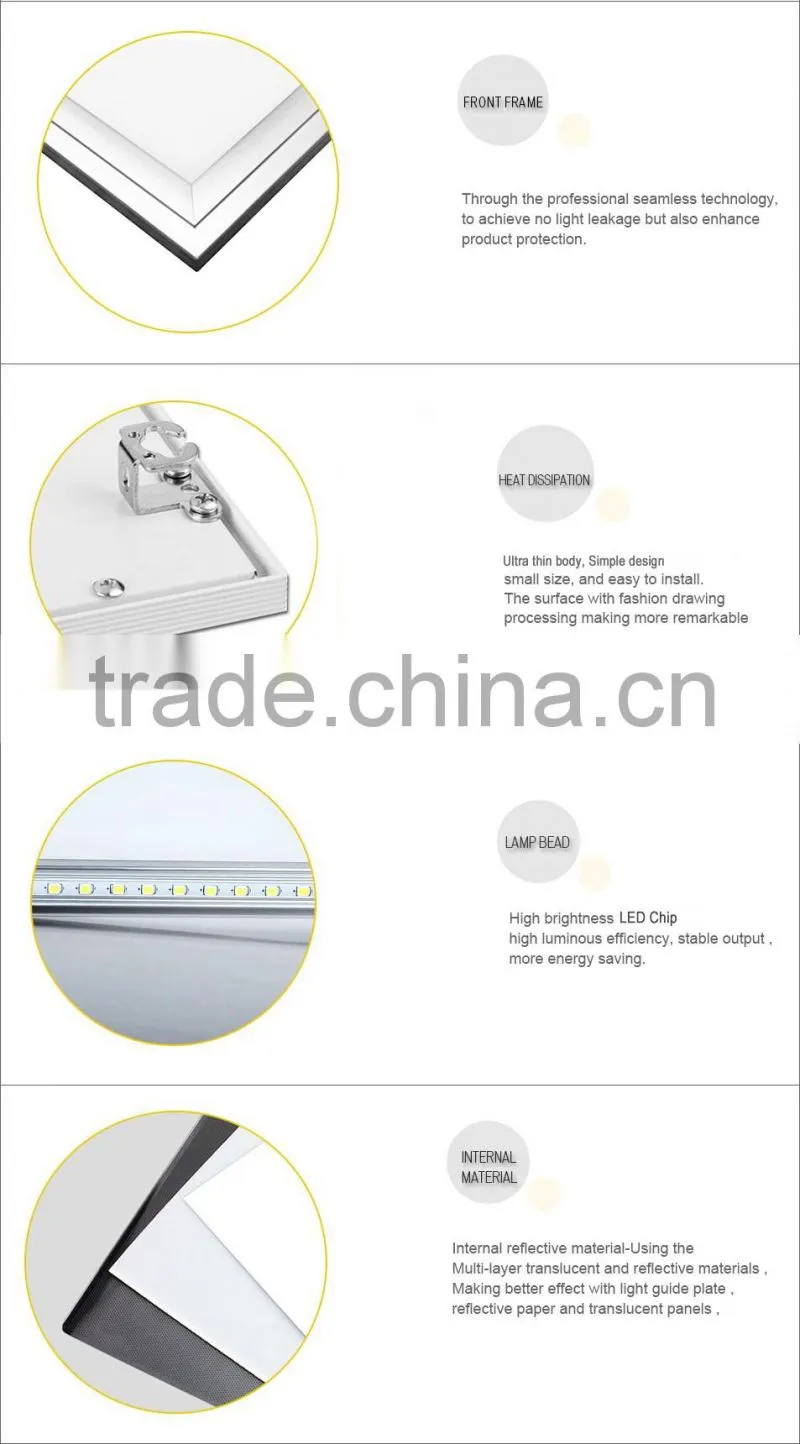 China Supplier Surface Mounted Slim Rectangular Flat Panel LED Lighting