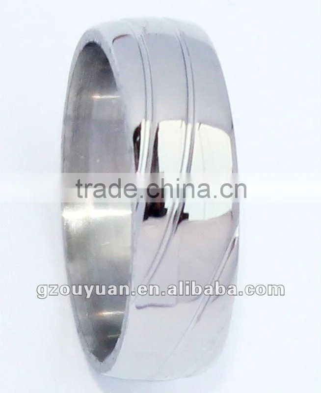 Big cross engraved titanium ring / wholesale price jewelry