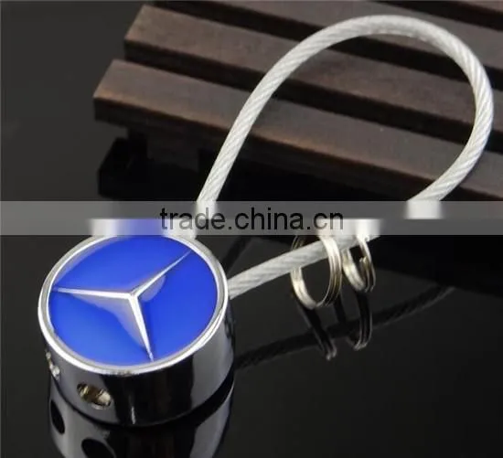 Cheap silver enamel customized car metal keychain