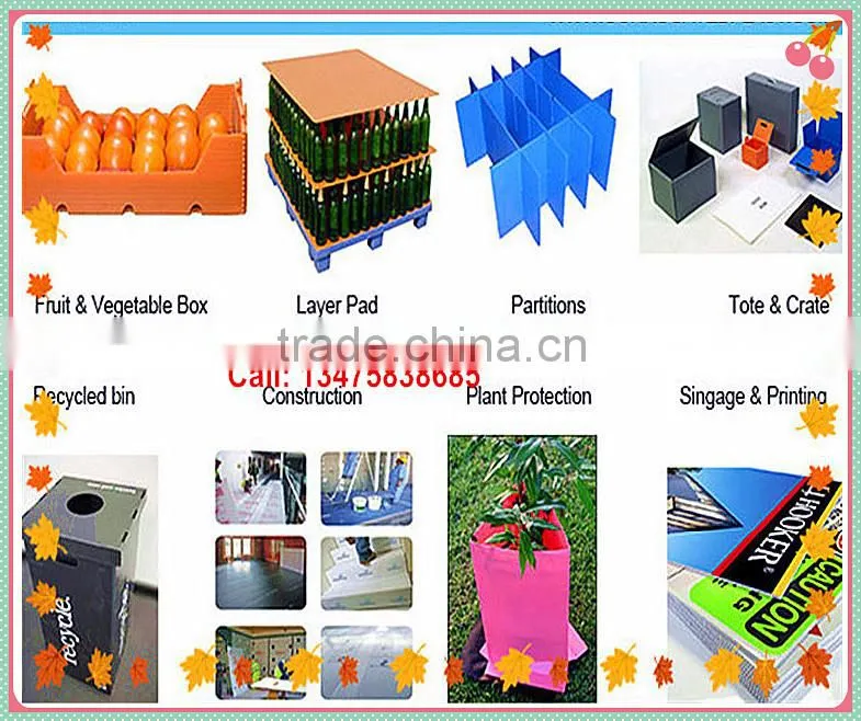 PP corrugated plastic slip sheet